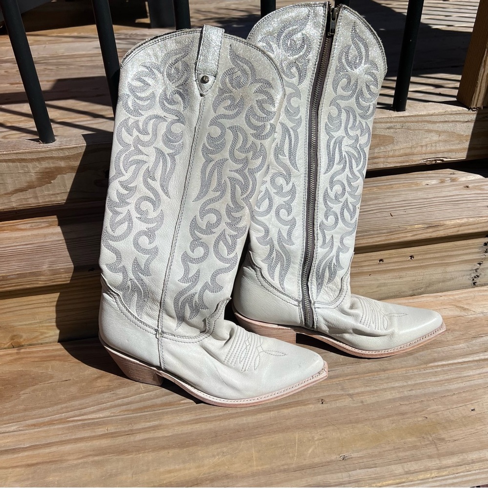 Liberty Black Allie Nite Life White/Beige Cowgirl Boots - Picture 3 of 10